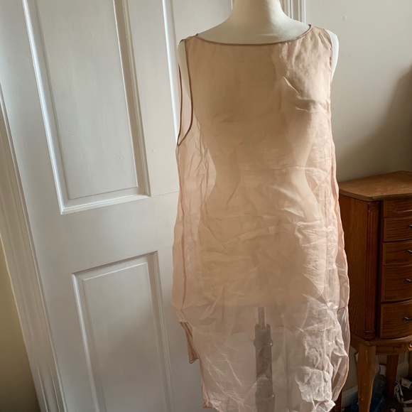 Eileen Fisher Washed Silk Organza Layering Dress - Picture 4 of 5
